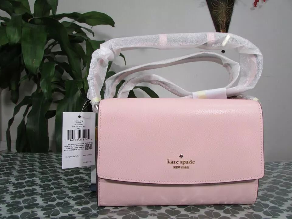 Kate Spade Perry Saffiano Leather Chalk Pink Crossbody Bag K8709 NEW WITH TAGS | eBay US