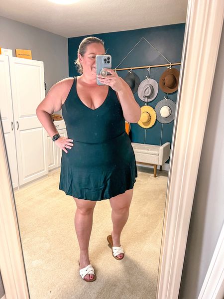 Spanx swimwear 

Like most Spanx products, this fits tight so recommend sizing up unless you want a workout to get it in. 🤣 this tryin was from last year and even after losing 40 pounds - this still fits tight! 😂 

#LTKSwim #LTKPlusSize #LTKOver40