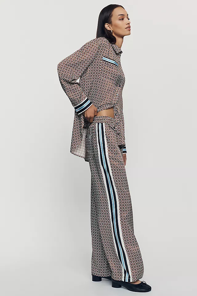 Brooklin Tie-Front Printed Pull-On Pants by Maeve | Anthropologie (US)