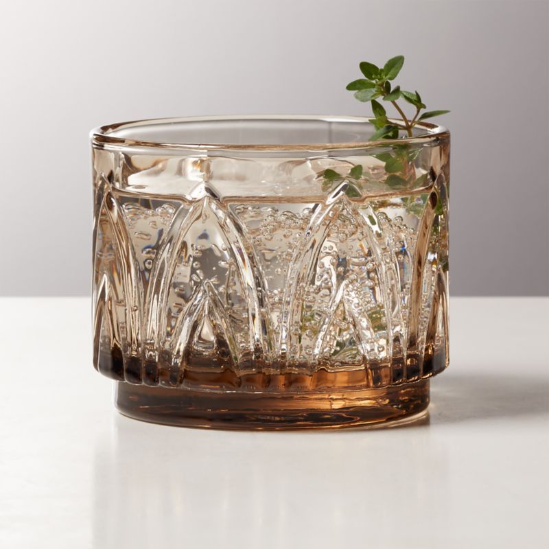 Buchanan Smoked Stacking Double Old-Fashioned Glass + Reviews | CB2 | CB2