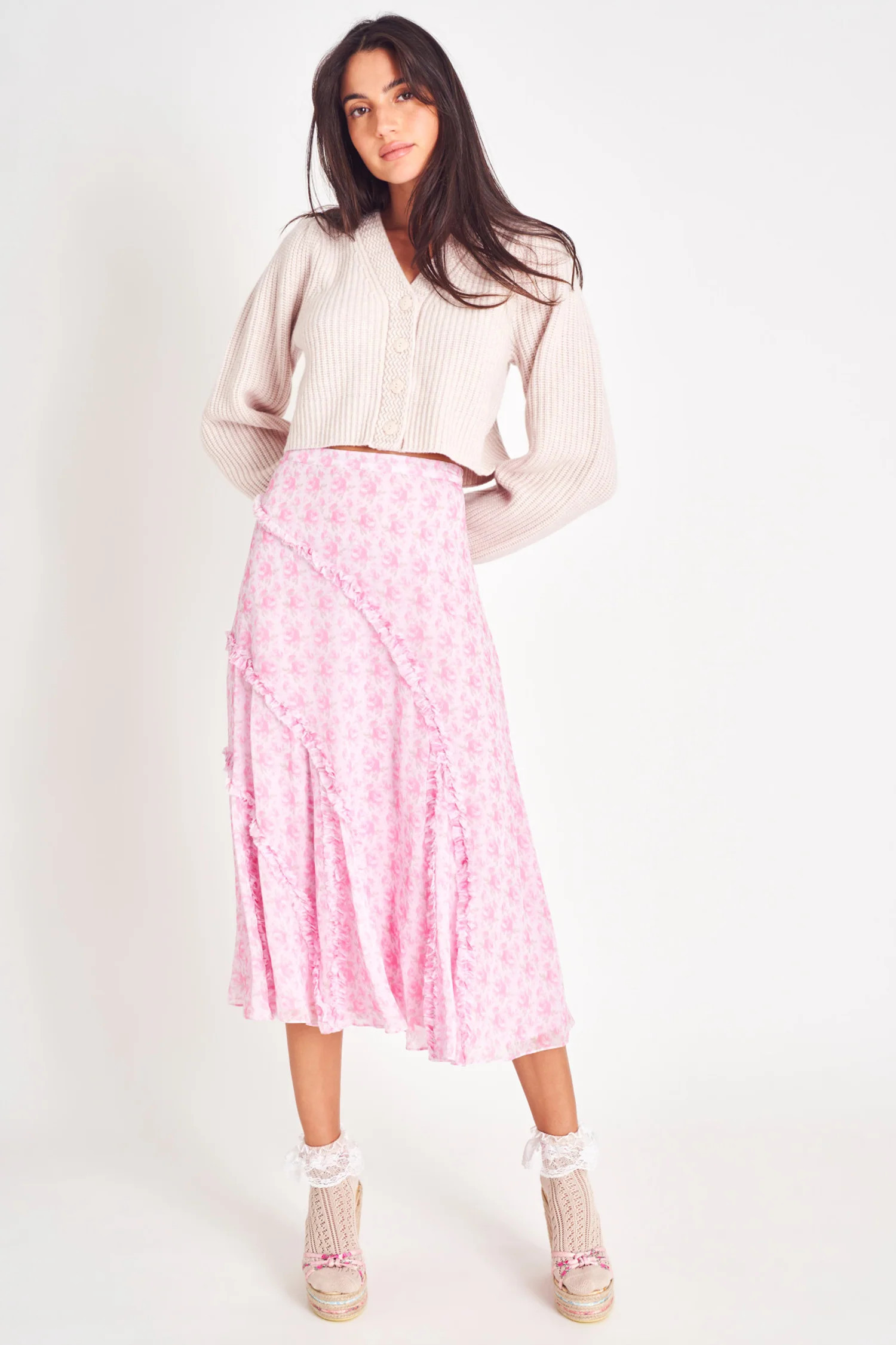 Porscha Midi Skirt | LOVESHACKFANCY