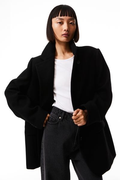 Single-breasted jacket - Beige - Ladies | H&M GB | H&M (UK, MY, IN, SG, PH, TW, HK)