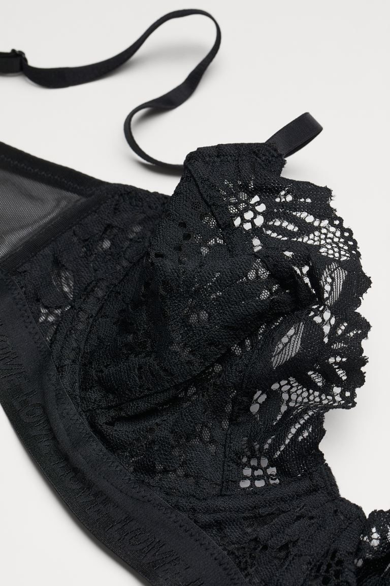 Unpadded Underwire Lace Bra | H&M (US + CA)