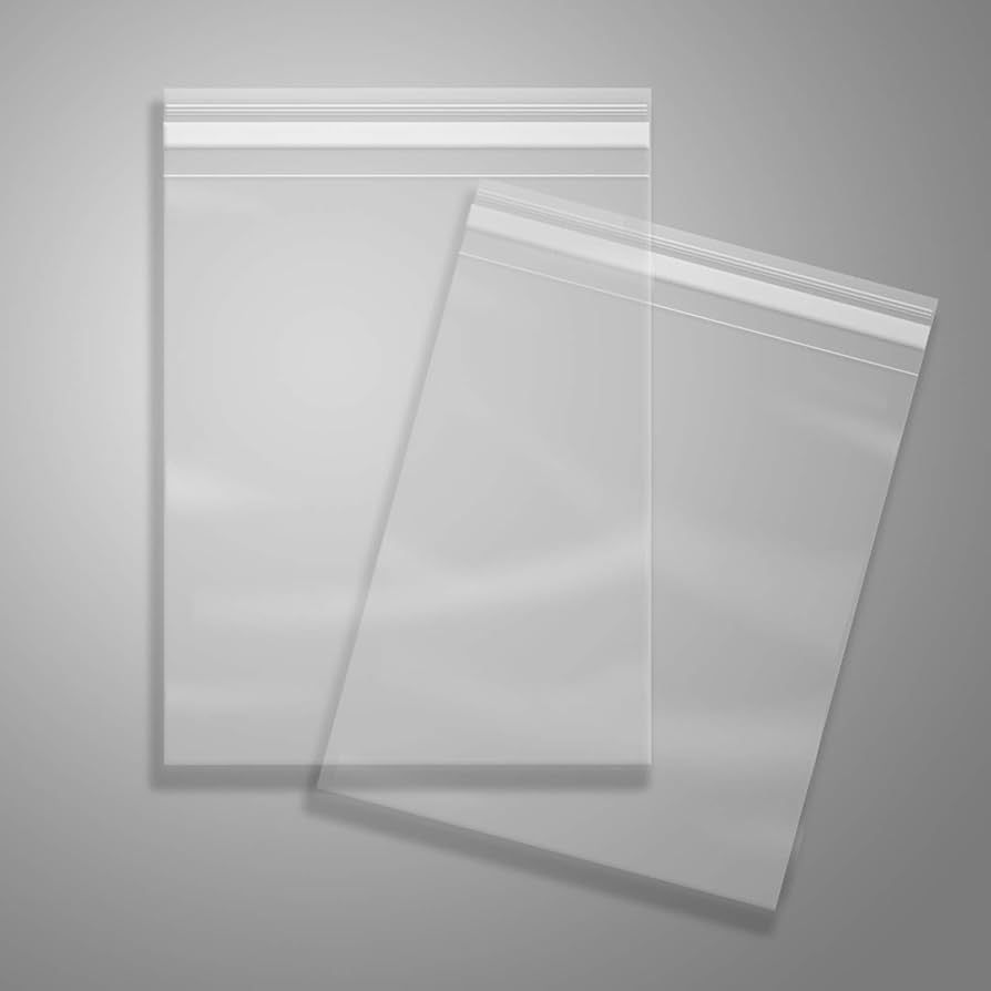 100 Pcs -8" x 10" Clear Plastic Cellophane Bags-Resealable Self Sealing Cello Bags for Artwork Ca... | Amazon (CA)