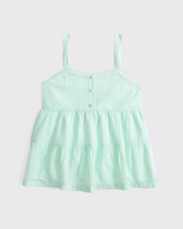 babydoll button-through top | Abercrombie & Fitch (US)