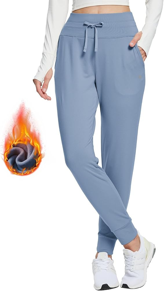 BALEAF Women's Fleece Lined Pants Water-Resistant Sweatpants Winter Thermal Ski Hiking Running Jo... | Amazon (US)