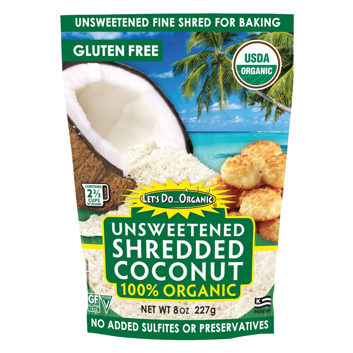 Let's Do Organic 100% Organic Shredded Coconut Unsweetened - 8oz | Target