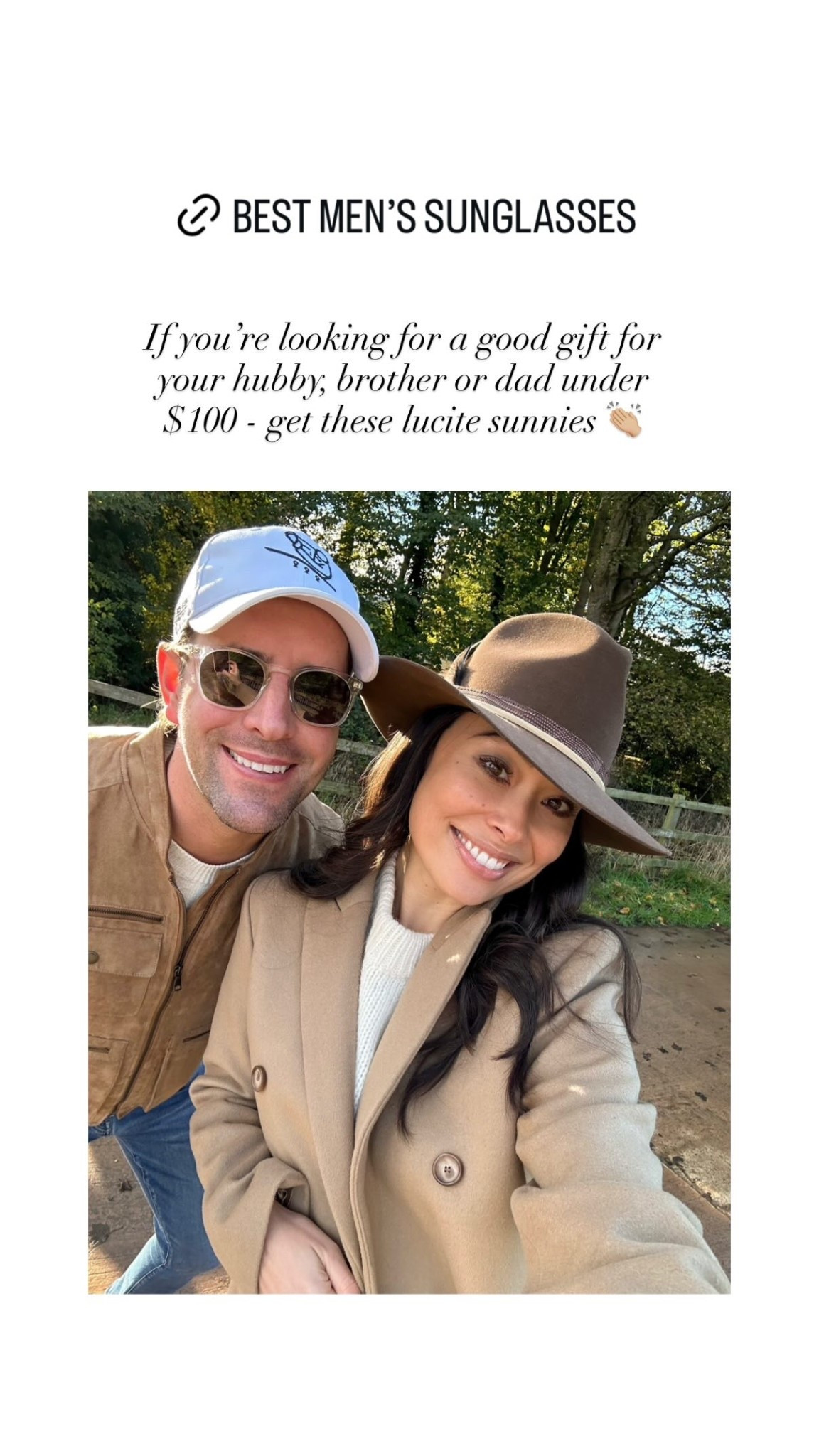 If you’re looking for a good gift for your hubby, brother or dad under $100 - get these lucite sunnies! 

#LTKGiftGuide #LTKHoliday #LTKMens