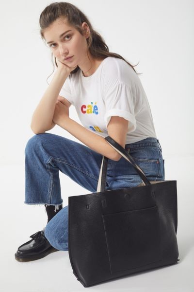 Reversible Tote Bag - Black at Urban Outfitters | Urban Outfitters (US and RoW)