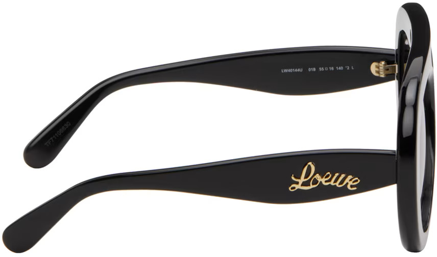 Black Round Spoiler Aviator Sunglasses | SSENSE