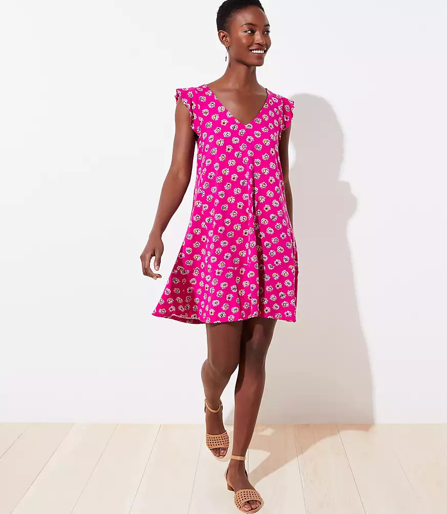 Bloom Flutter Swing Dress | LOFT