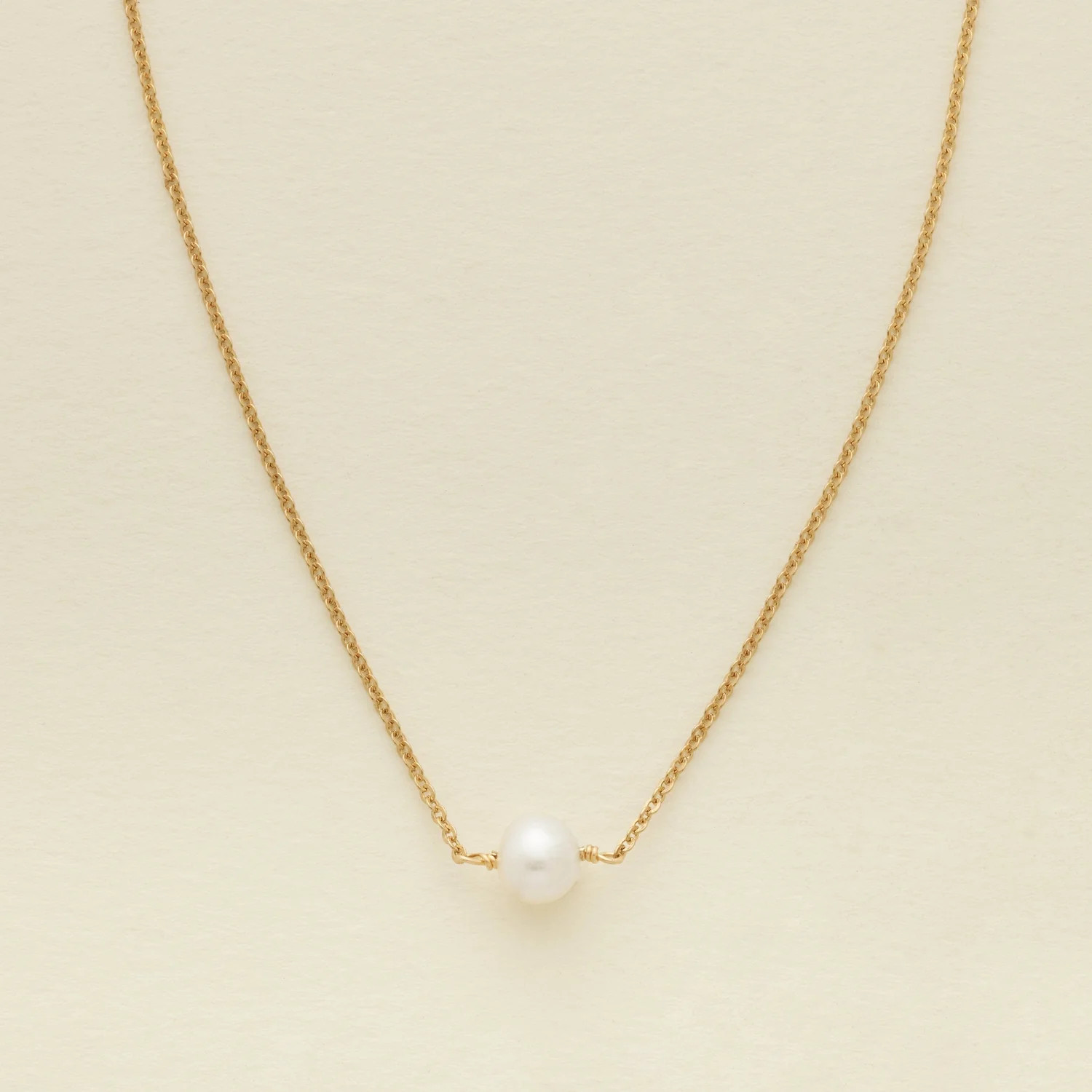 Made By Mary Pearl Choker Necklace | Simple, 14k Gold Filled, Delicate | Made by Mary (US)