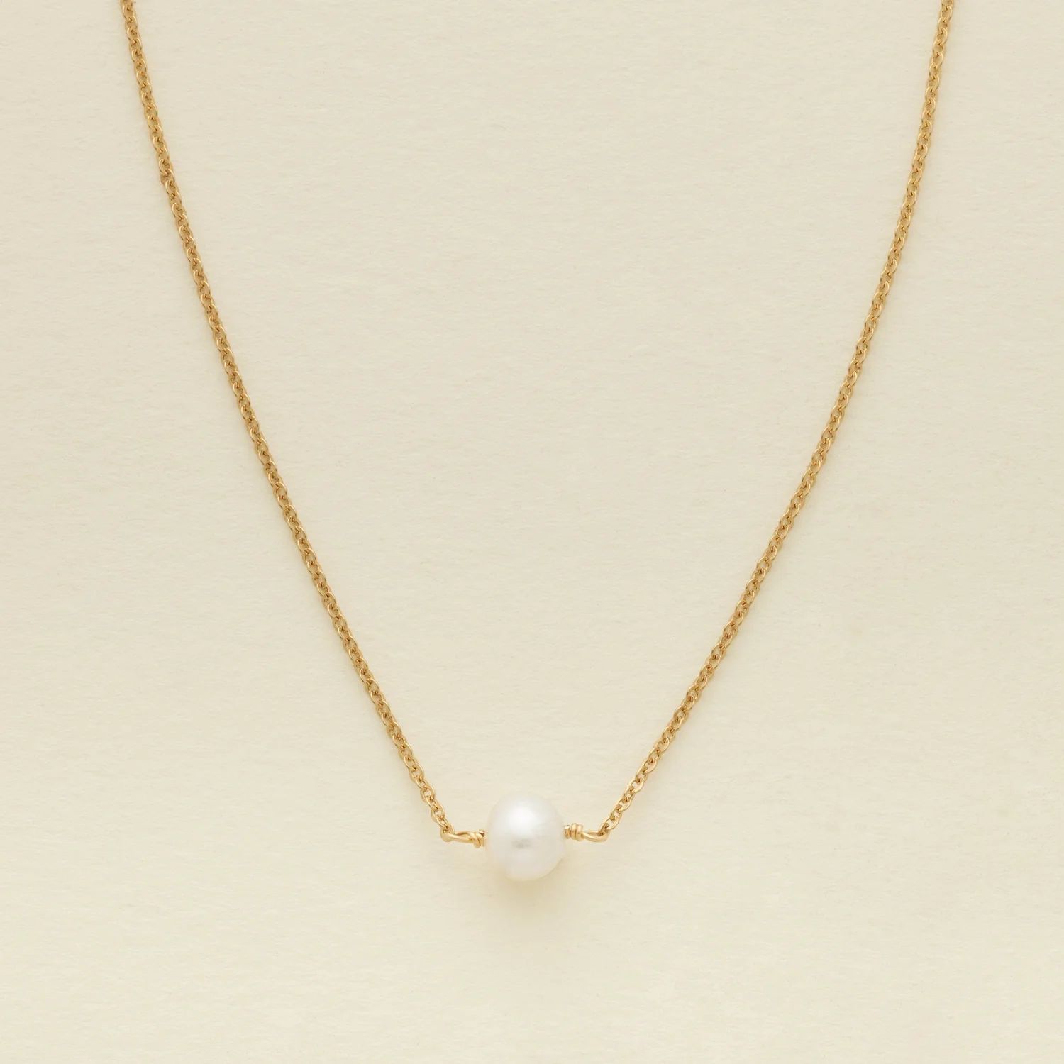 Made By Mary Pearl Choker Necklace | Simple, 14k Gold Filled, Delicate | Made by Mary (US)