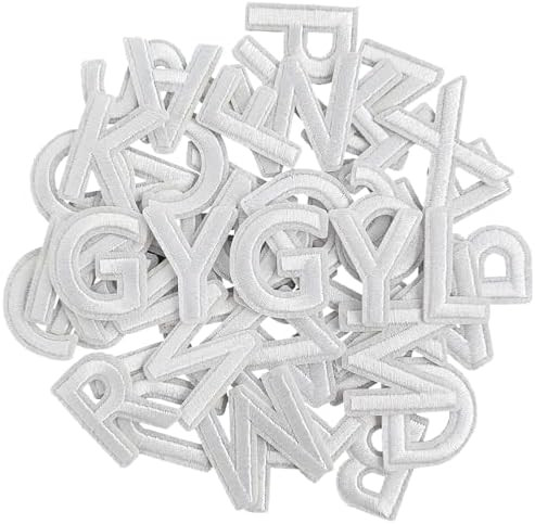 GYGYL 104 Pieces Iron on Letter Patches, Embroidered A-Z Letter Patches for Clothes, Dress, Hat, ... | Amazon (US)