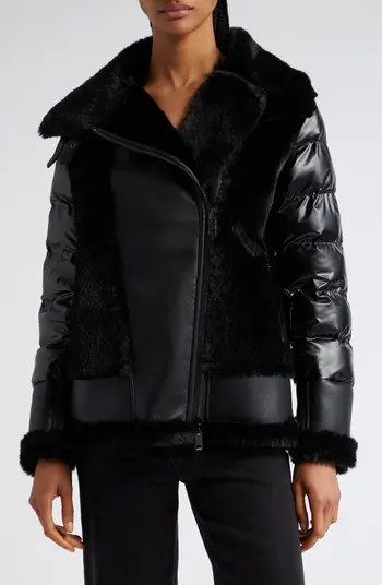 Ramy Brook Evelynn Mixed Media Puffer Jacket | Nordstrom | Nordstrom