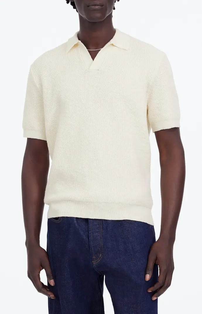 Johnny Collar Waffle Knit Polo | Nordstrom