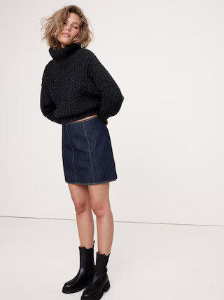 Paneled Denim Mini Skirt | Banana Republic (US)