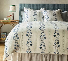 Gracie Cotton Linen Duvet Cover & Shams | GreenRow