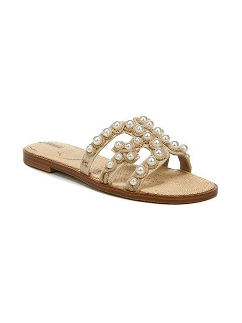 Sam Edelman Bay Pearl-Embellished Sandals | Saks Fifth Avenue
