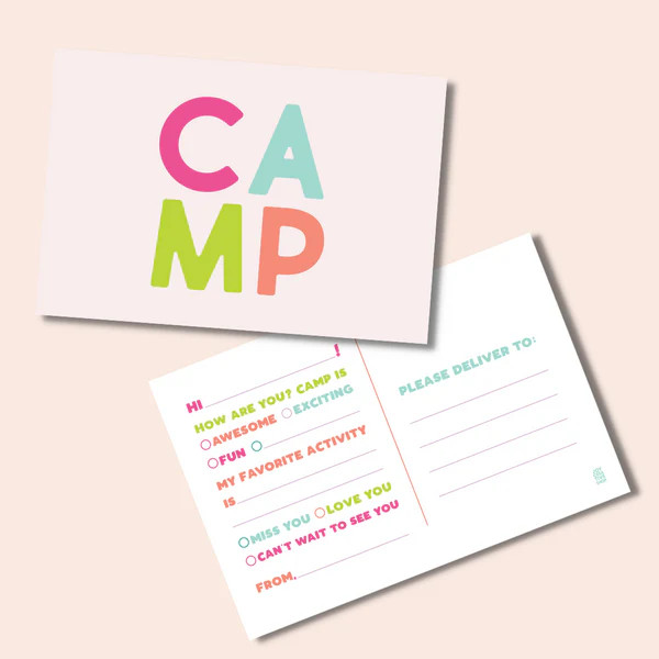 Camp Postcard - Pink | Joy Creative Shop