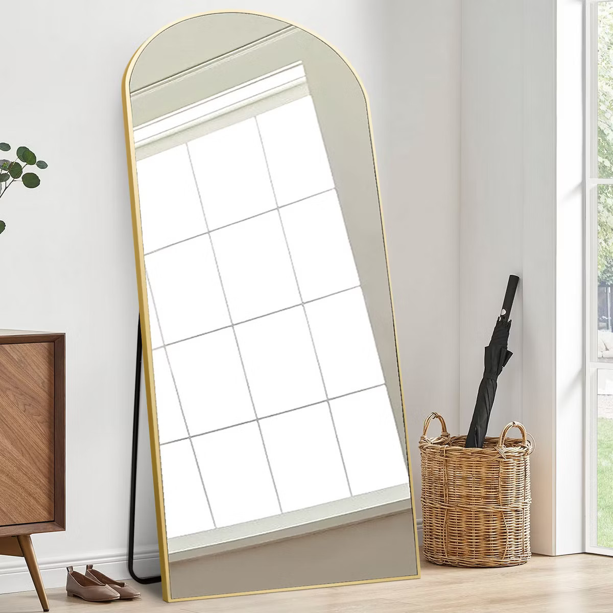 Muselady 70" Height x 31.5" Width Oversize Arch-Crowned Top Dressing Full Length Mirrors/Leaning ... | Target