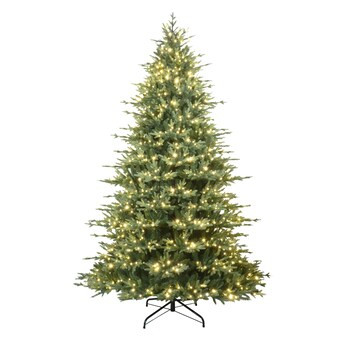Holiday Living Acadia 9-ft Spruce Pre-lit Artificial Christmas Tree with LED Lights | Lowe's