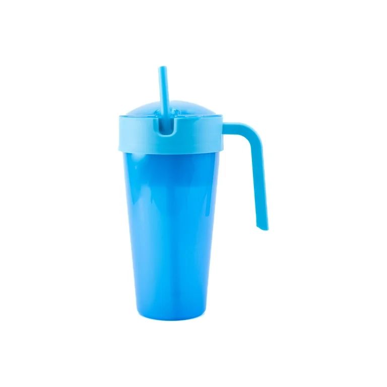 Mainstays 24 oz Plastic Snack Tumbler with Straw, Blue, Color Changing, Includes Snack Compartmen... | Walmart (US)