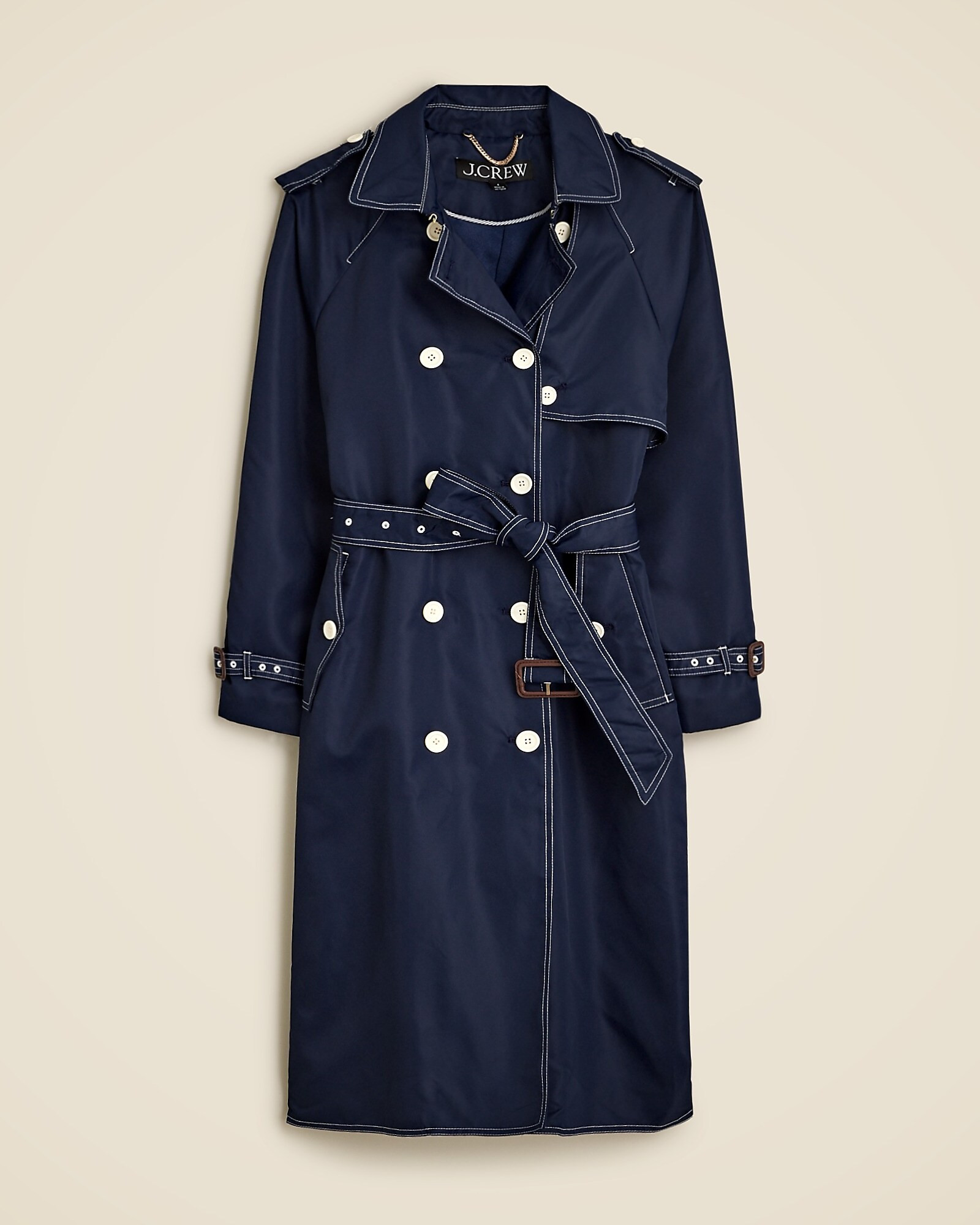 Relaxed trench coat in lightweight shiny nylon | J. Crew US