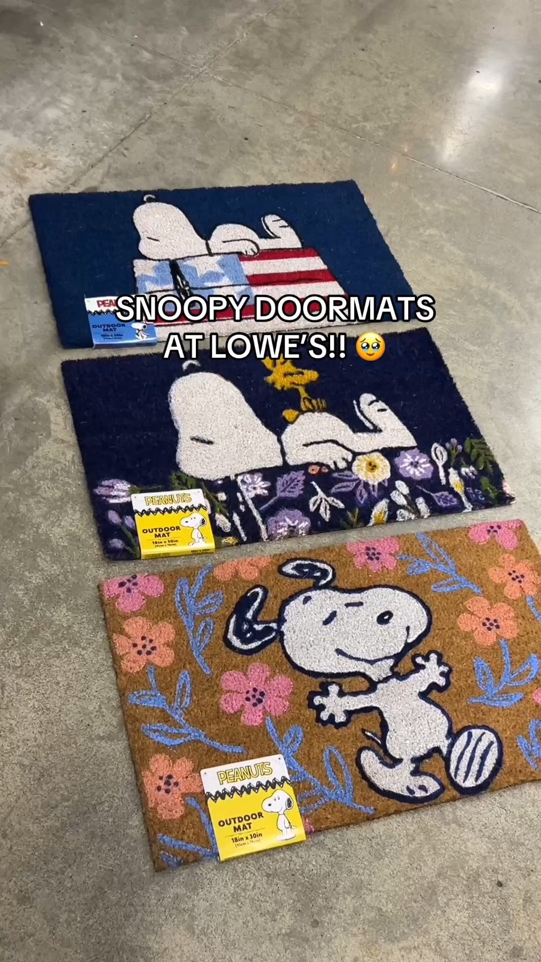 Snoopy doormats from Lowe’s!! These are so cute🥹

Also linking some doormats from other stores in case they sell out! 

#snoopy #outdoor #home #homedecor #furniture #roomdecor #patio #backyard #LTKWatchNow 

#LTKHome #LTKFindsUnder50