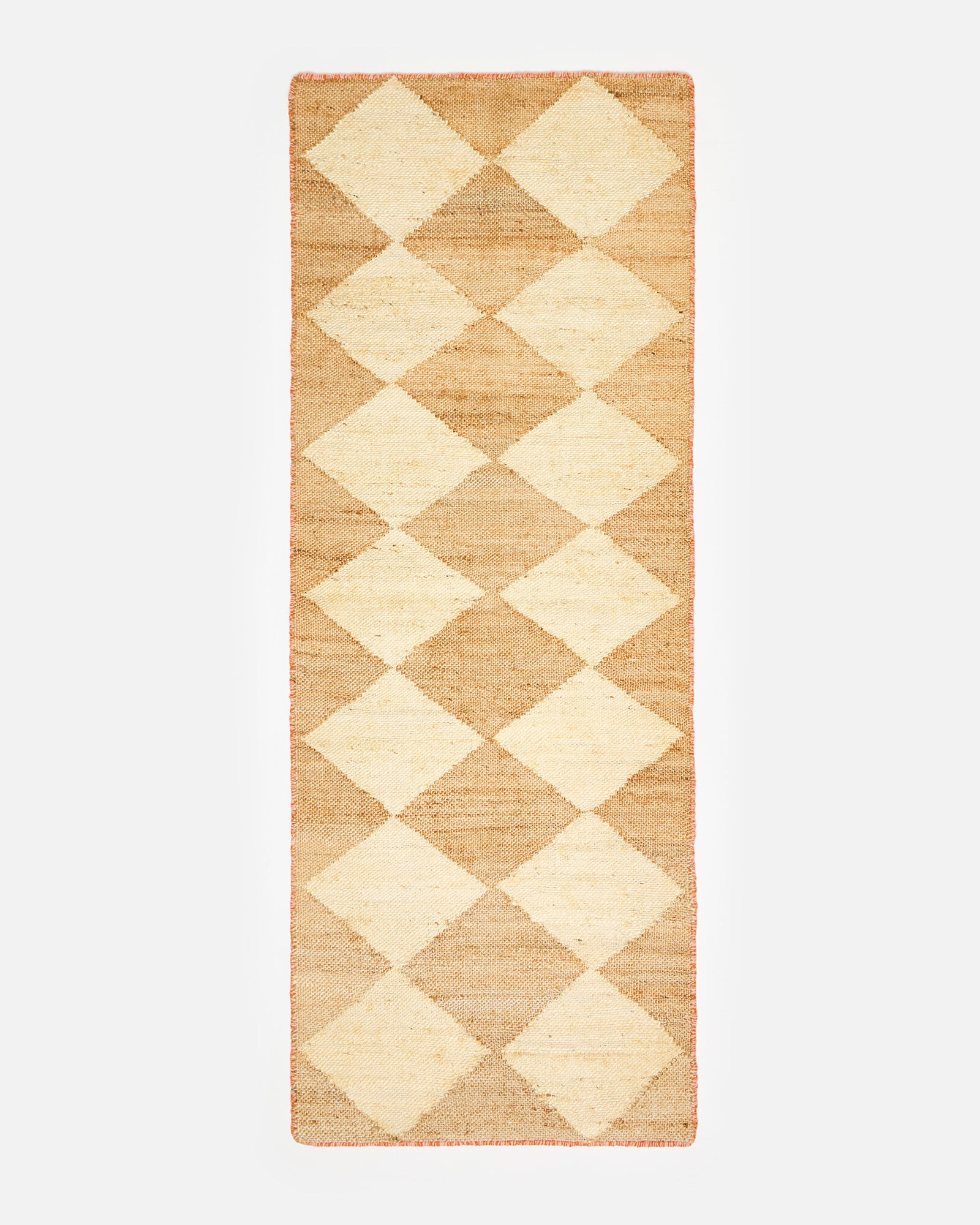 Maia Chequerboard Weave Jute Runner 200x70cm | Oliver Bonas | Oliver Bonas (Global)