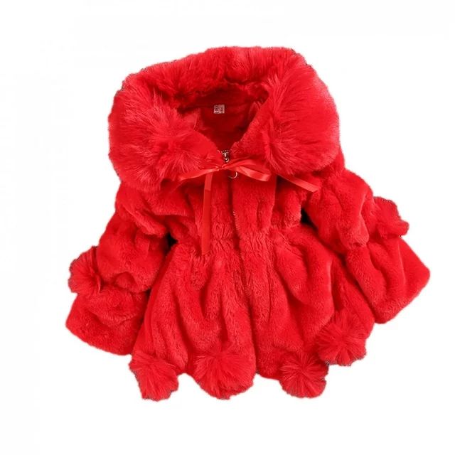 Gifts for Christmas Bidobibo Baby Girls' Winter Coat, Toddler Kids Plush Velvet Warm Thickened Fl... | Walmart (US)