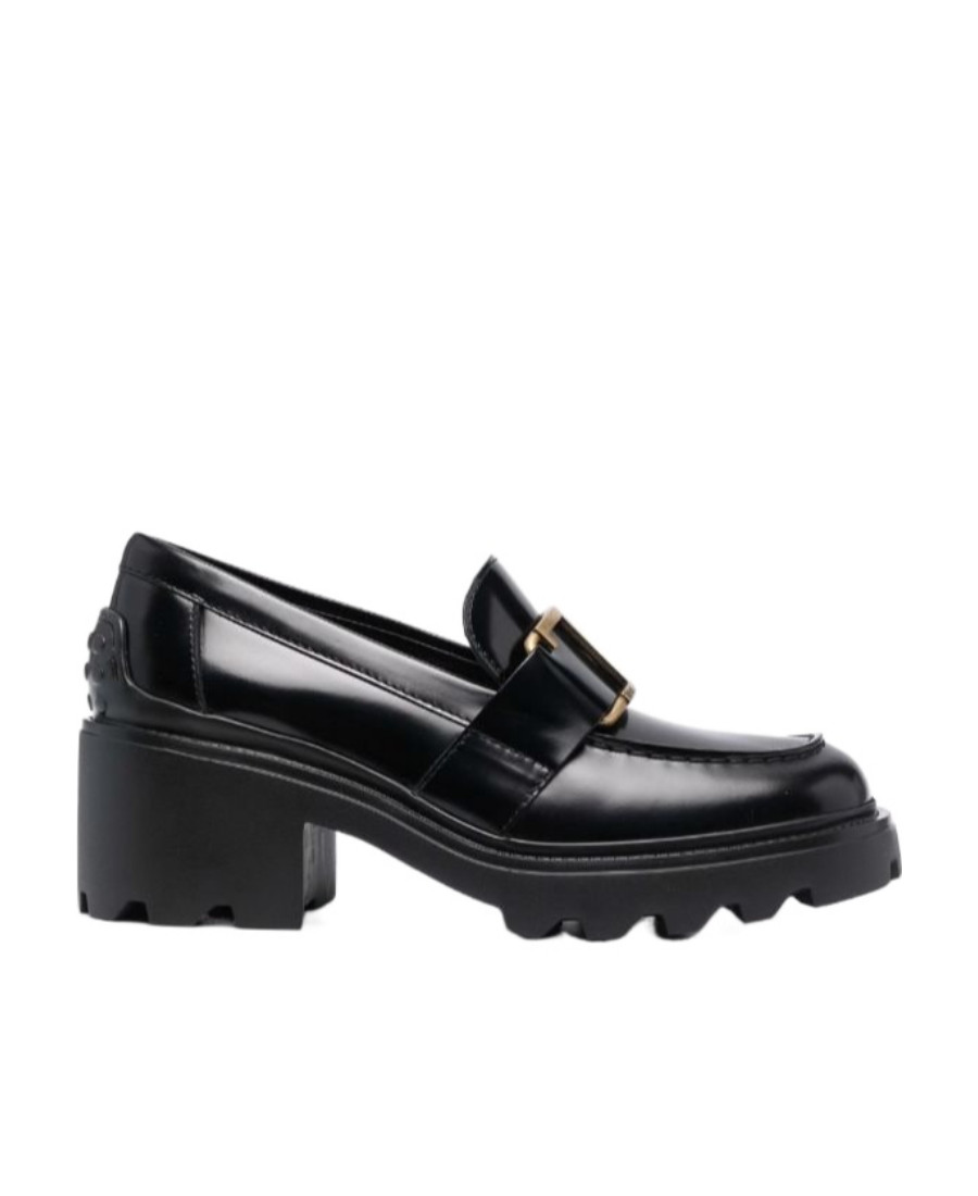 Tod's T-Plaque Block Heel Loafers | Senser US