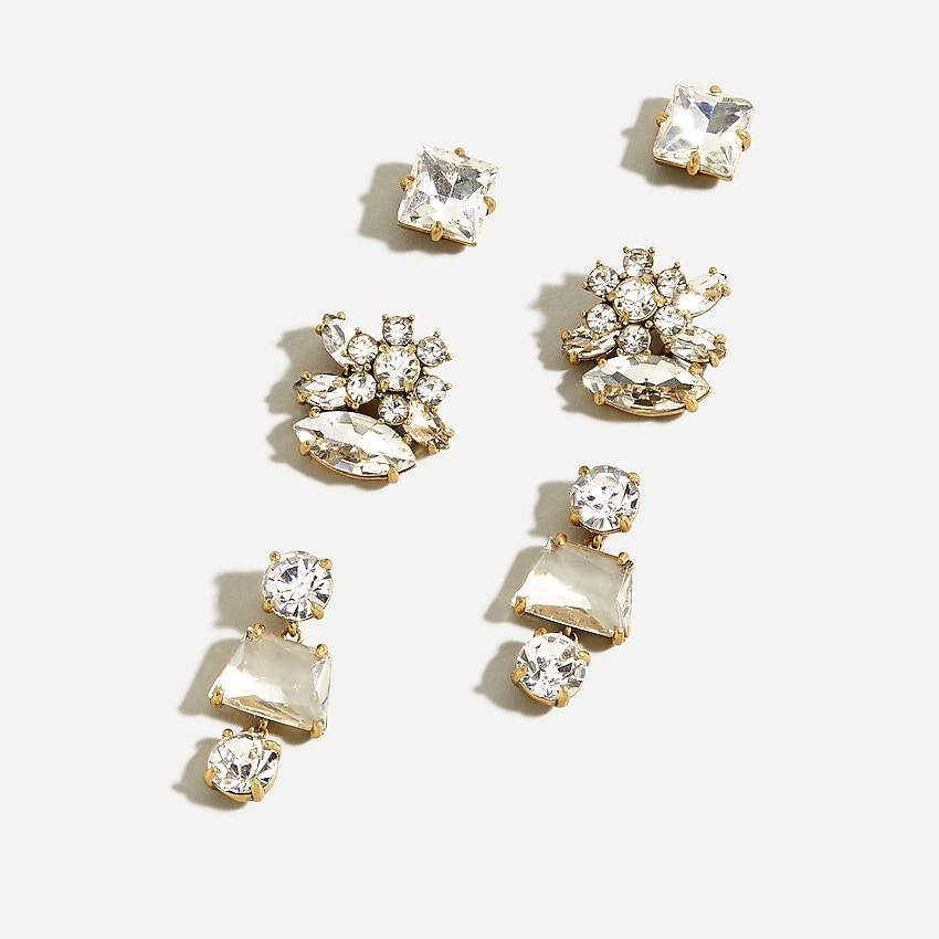 Crystal cluster earrings set | J. Crew US