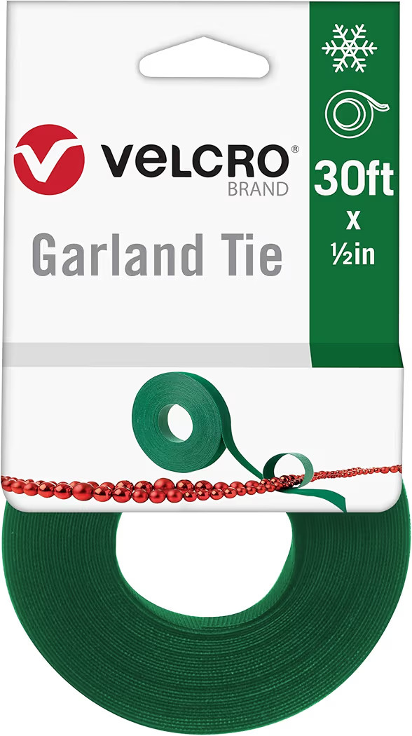 VELCRO Brand Holiday Garland Ties or Cable Straps | Hang Garlands, Lights or Wreath | for Baniste... | Amazon (US)