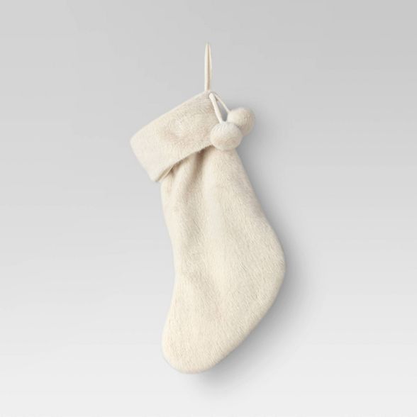 Faux Fur Stocking Cream - Threshold&#8482; | Target