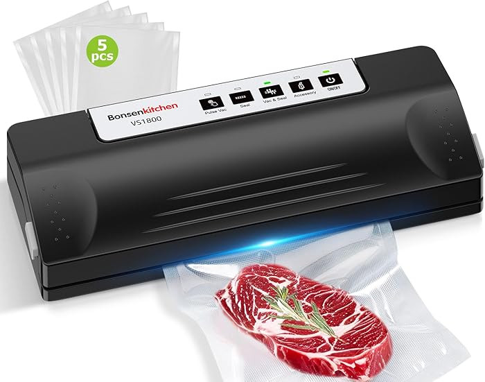Bonsenkitchen Vacuum Sealer Machine for Food, Multi-Functional Food Sealer, Automatic Operation M... | Amazon (US)