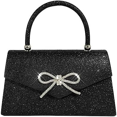 Womens Evening Bag Sparkly Bow Clutch Purse Wedding Party Purses Glitter Rhinestone Cocktail Prom... | Amazon (US)