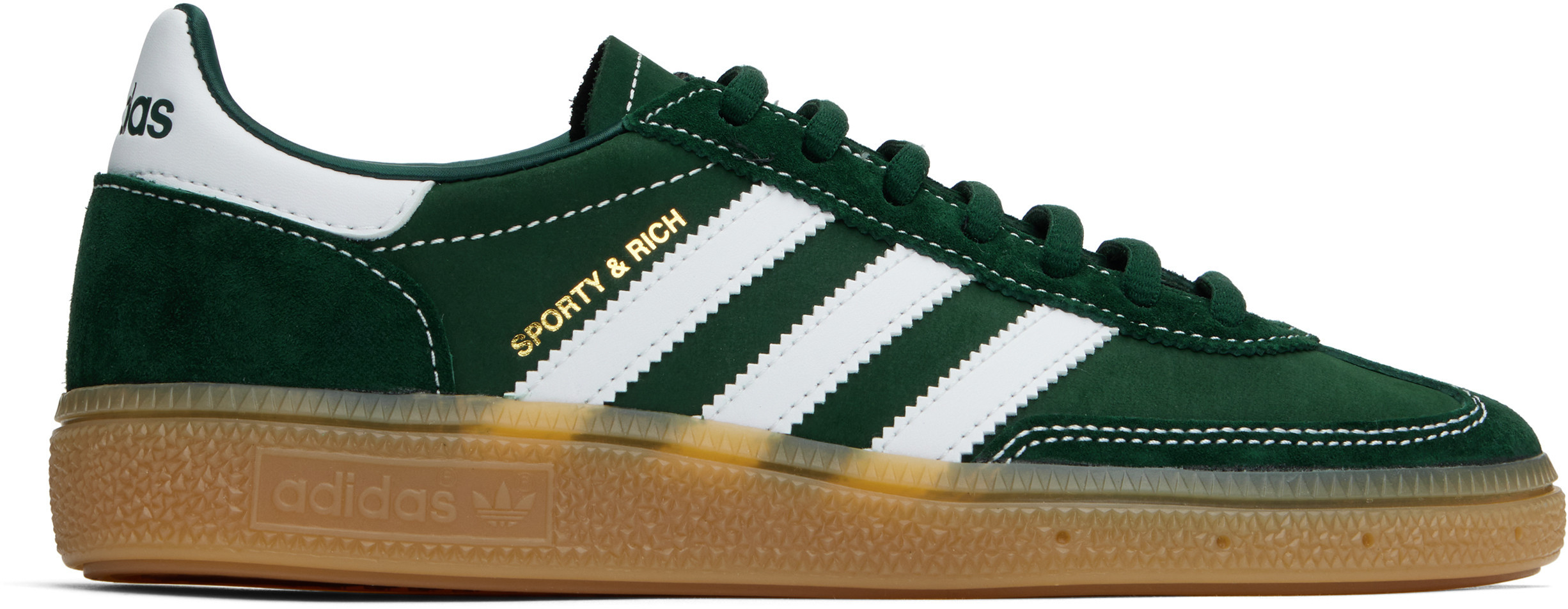 Sporty & Rich Green adidas Originals Edition Handball Spezial Sneakers | SSENSE