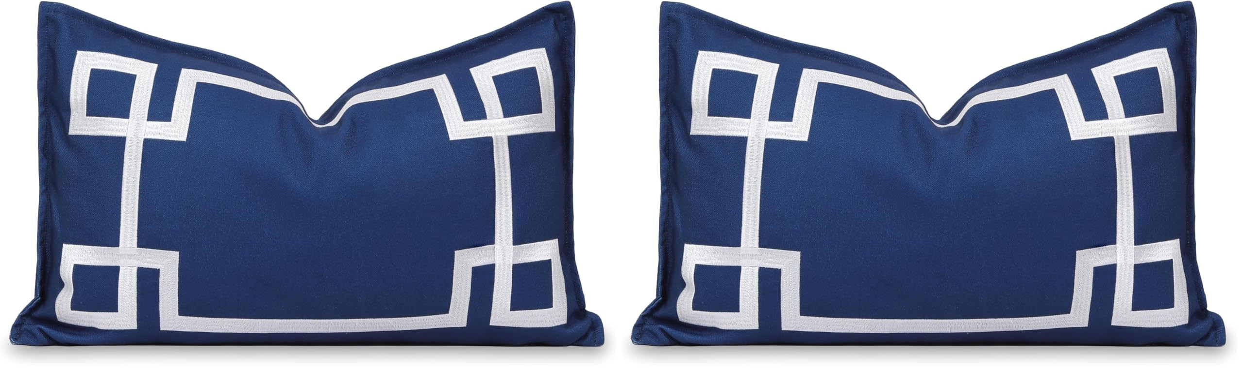 Hofdeco Premium Coastal Patio Indoor Outdoor Lumbar Pillow Cover Only, 12"x20" Water Repellent fo... | Amazon (US)