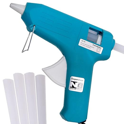 Pistola De Cola Quente de Uso Profissional 13W Lanmax + 2 Bastões 12mm | Amazon (BR)
