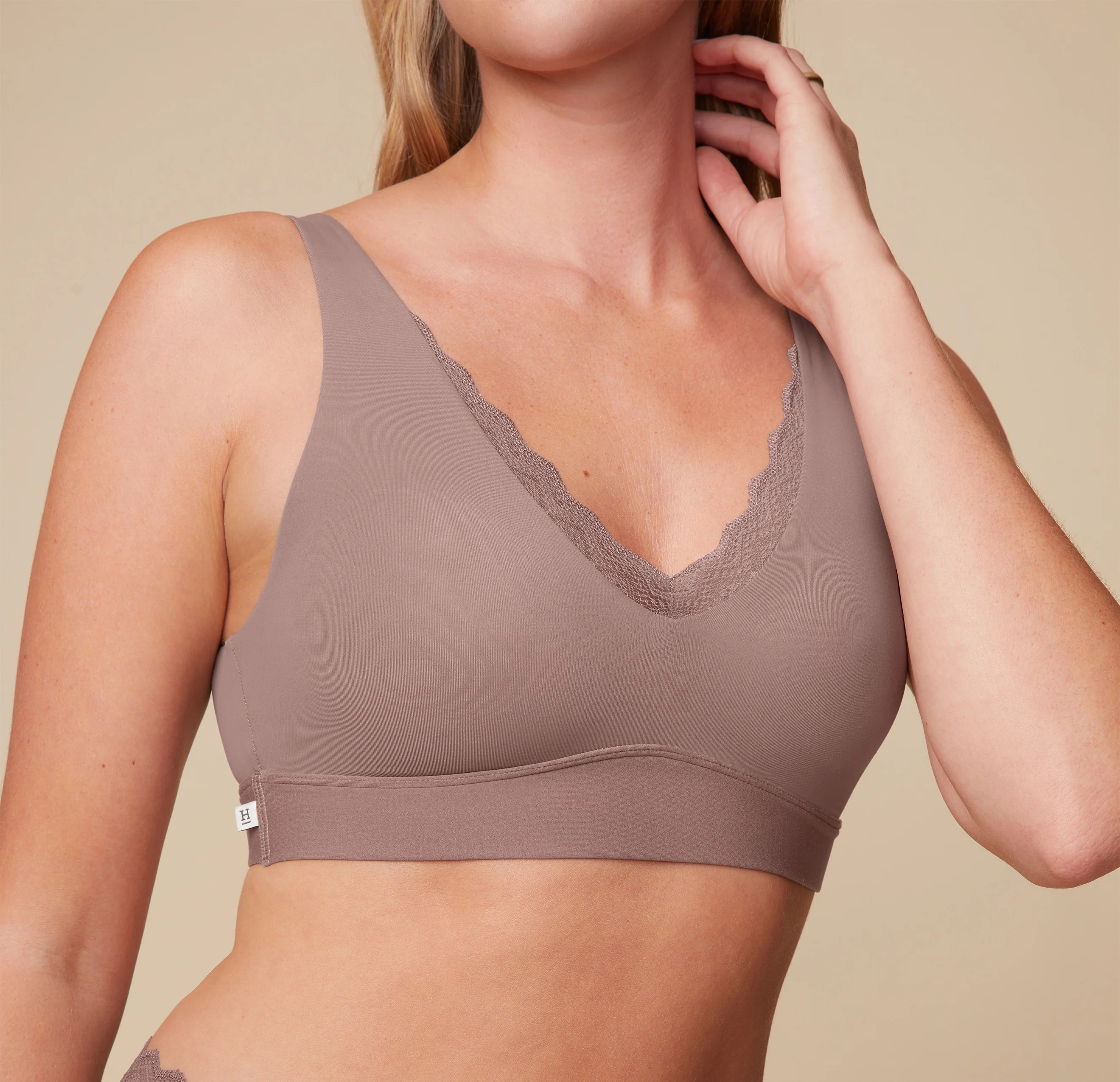 Buy The Bliss Lace Bralette in Mauve | Harper Wilde | Harper Wilde