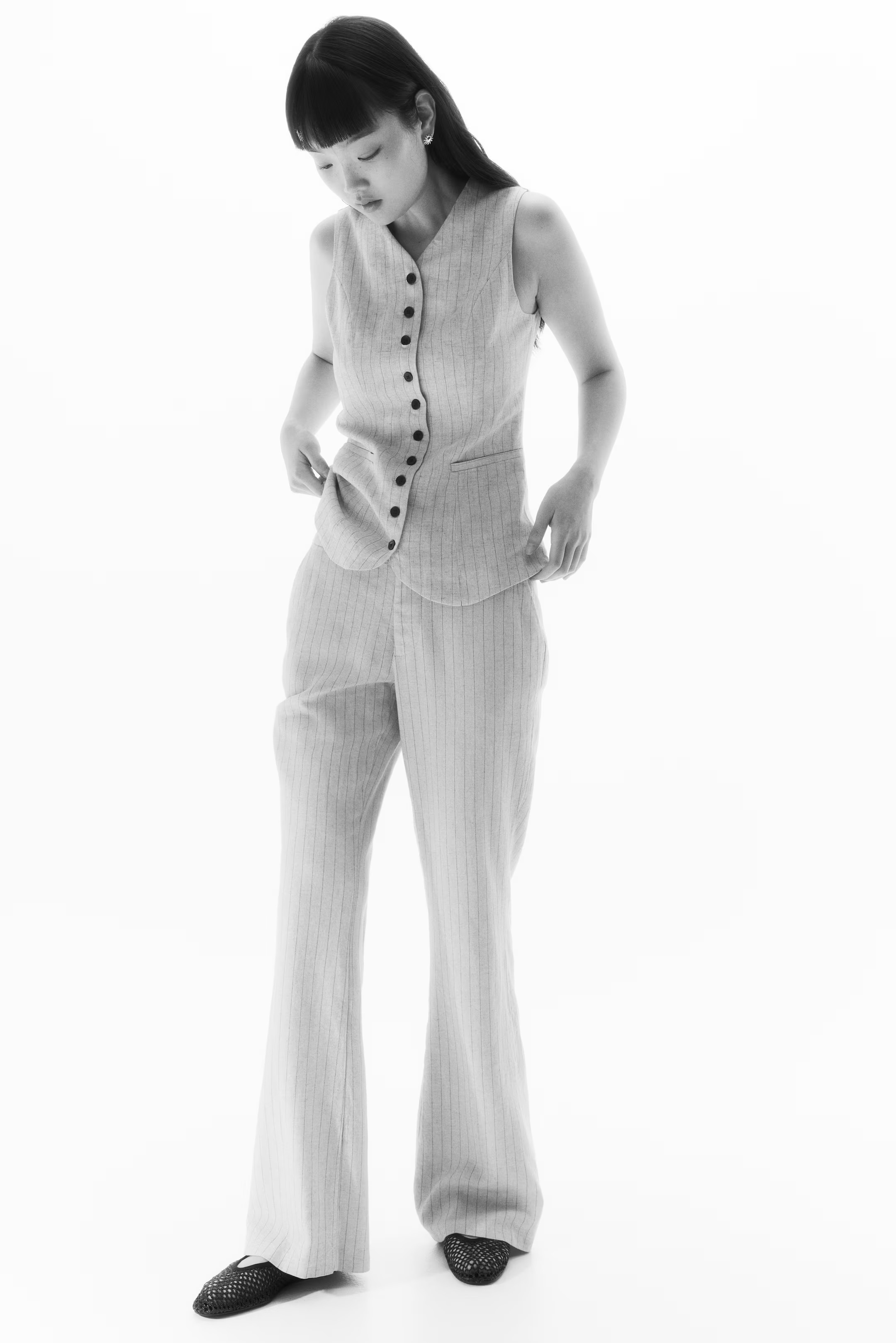 Linen-Blend Dress Pants | H&M (US + CA)