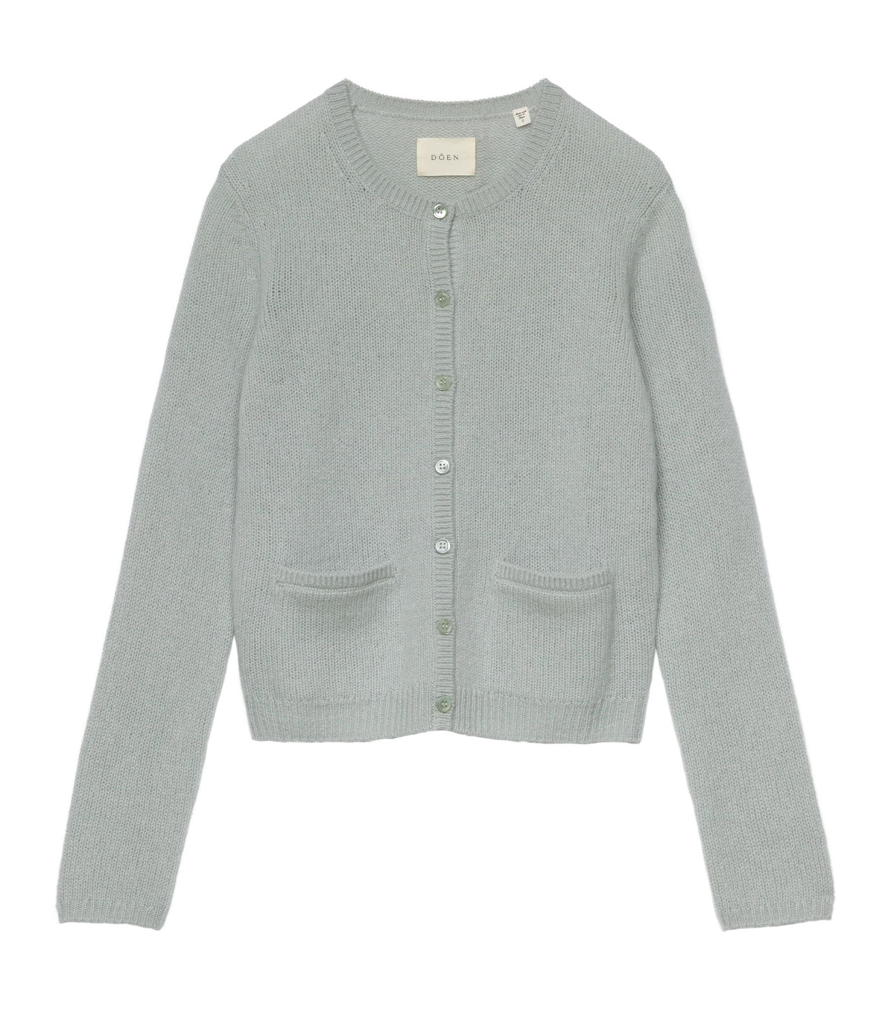 Thea Cashmere Cardigan - Eucalyptus | D\u00d4EN | DOEN