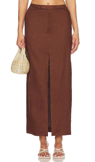 x REVOLVE Sita Maxi Skirt in Chocolate | Revolve Clothing (Global)