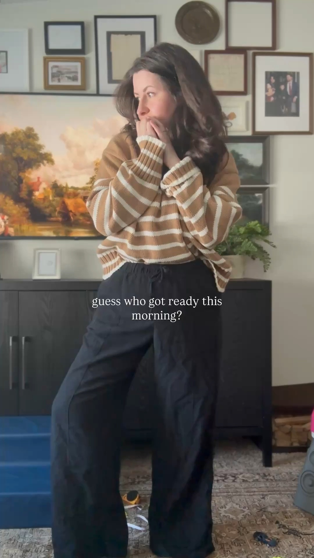 These linen blend wide leg pants are a 10/10! Perfect for an easy everyday outfit or casual mom outfit  Wearing a medium and sized up to a large in the roll neck sweater 

#LTKHome #LTKootd #LTKmomlife