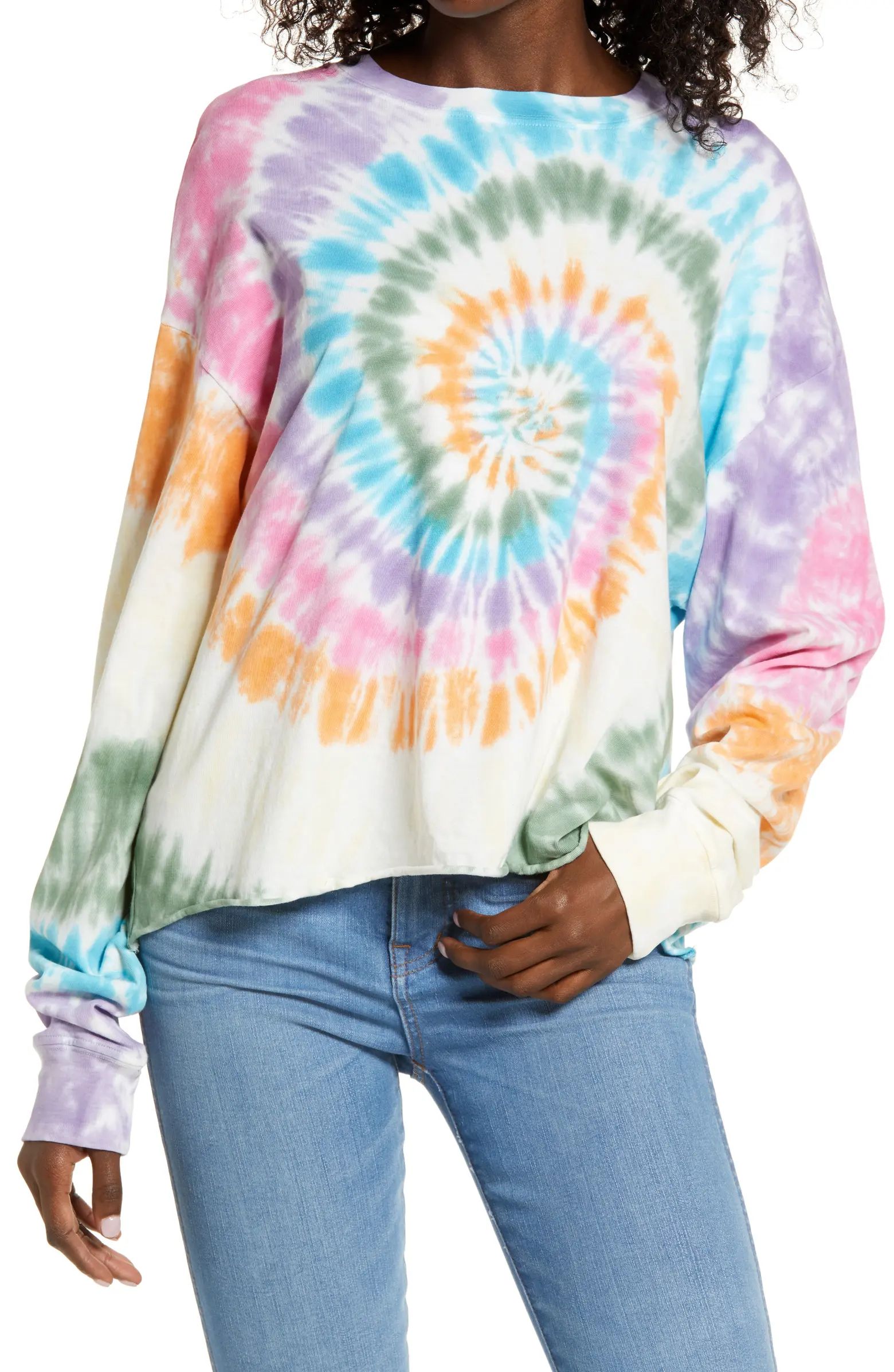 Rainbow Tie Dye Long Sleeve T-Shirt | Nordstrom
