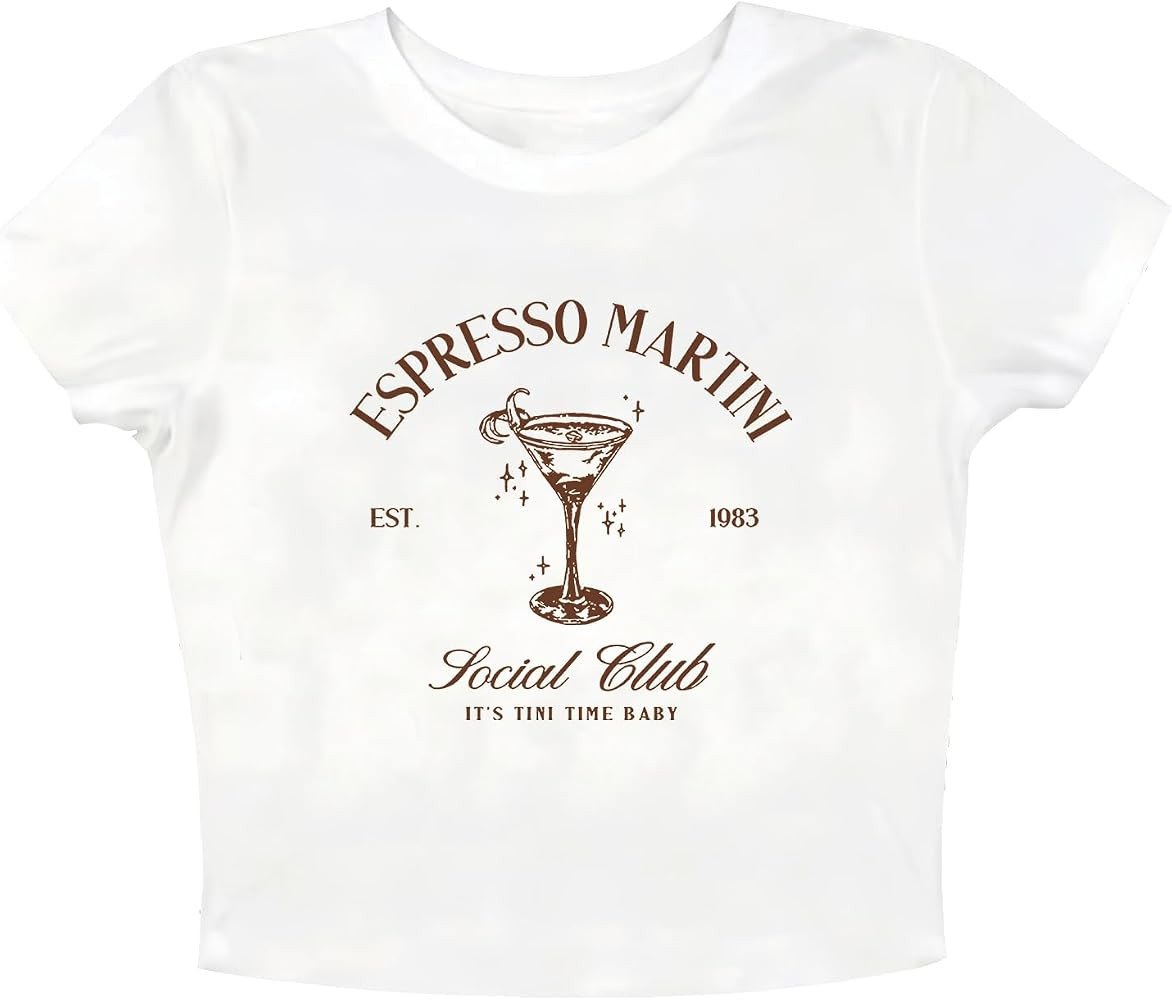 Margarita Cropped T-Shirt Save Water Drink Margs y2k Crop Top | Amazon (US)
