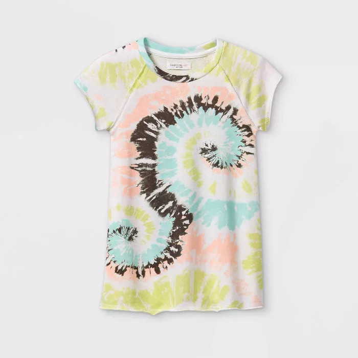 Grayson Mini Toddler Girls' Tie-Dye French Terry Short Sleeve Dress | Target