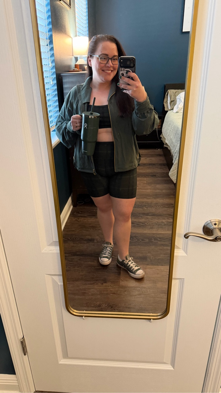 Styling Tartan for the Gym ✨ If you love tartan as much as I do, this one is for you! 🎉

For my next tartan styling installment, I’m sharing an adorable green plaid gym set from @beyondyoga! This would be perfect for any kind of workout, whether you’re into yoga and pilates or CrossFit, like me. 

Side note, who knew you could find cute tartan workout clothes?! 

Anyway, the plaid comes in leggings and bike shorts, along with a cute and comfy sports bra. Wear them as a set or with your favorite black workout tank (I love the @lululemon one featured here). Toss a cute jacket over it for chilly days, grab your water bottle and Fitbit, and you’re good to go!

#LTKgrwm #LTKfitnessgoals #LTKvlog