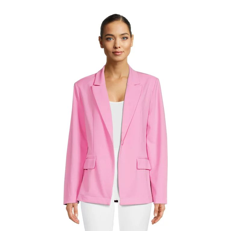 No Boundaries Juniors’ One Button Blazer, Sizes XS-3XL | Walmart (US)